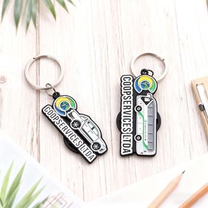 Porte-clés personnalisé avec logo sur mesure, en alliage de zinc émaillé souple, motif dessin animé, pour sac, breloque de luxe, fabriqué en usine - Product Image 3