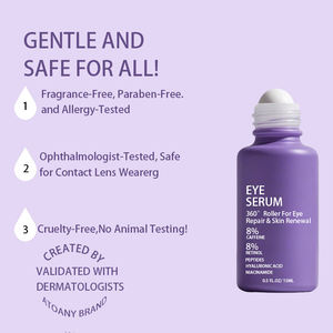 للبيع بالجملة مصل للعين مضاد للشيخوخة من مادة الكافيين ، أكياس للعين لإزالة الريتينول وحمض الهيالورونيك والكولاجين ، مصل للعين ، بكرة للدوائر الداكنة - Product Image 5