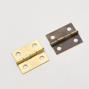 Charnière de meuble 34x22mm, bronze jaune, montage en surface, style traditionnel, antirouille, fer, type H - Product Image 3