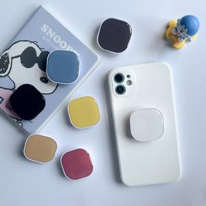 Pegangan Ponsel Persegi Logo Kustom Pemegang Ponsel Epoksi Warna Solid Soket Telepon Poppings Cetak Digital HD - Product Image 3