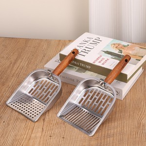 Pelle à litière pour chat en acier inoxydable, design rectangulaire en maille métallique, grande taille pour bac à litière - Product Image 2