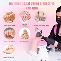 Perceuse à ongles 45000 tr/min Machine de manucure Perceuse électrique pour ongles Perceuse à ongles rechargeable
