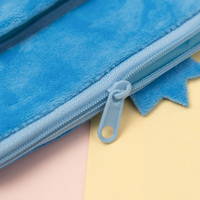 Vente en gros, sac cosmétique de style japonais mignon et petit, en microfibre, avec fermeture éclair brodée
