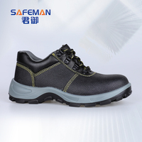 Zapatos de Seguridad SAFEMAN E6011 de Corte Bajo con Puntera de Acero, Antiestáticos, Antideslizantes, de Cuero, Calzado Industrial