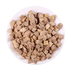 Wholesale 100% Original Natural Freeze-Dried Dehydrated Duck Chicken Salmon Cube Pure Meat Health Pet Food Frozen Treats Snacks