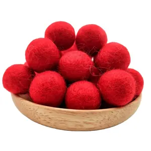 Multicolor 2cm 5cm 6cm 7cm 10cm 20cm Custom Size Wool Pom Gumball Beads Decor Wool Diy Felt Balls Poke And Poke Accessories