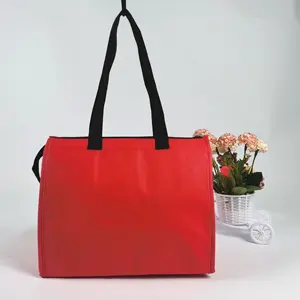 Small Tote Cooler Thermal Insulated Food Bags Traveling Cooler Bag For Medication 600D Melange Polyester Picnic Cooler Bag