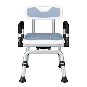 <span class=keywords><strong>Silla</strong></span> de <span class=keywords><strong>Ducha</strong></span> <span class=keywords><strong>Giratoria</strong></span> 360° de Aleación de Aluminio Premium <span class=keywords><strong>para</strong></span> Bañera, con Reposabrazos Acolchados, Diseño Ajustable, Capacidad de 136 kg/300 lb - Product Image 2