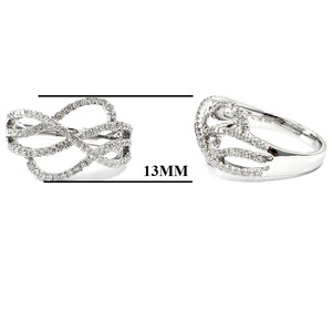 Fine Jewelry Diamond HK Fabulous Design prix de gros en or 18 carats avec diamant naturel bague de mariage en forme de V pour femme - Product Image 2