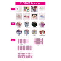 Autocollants pour ongles en plastique 3D pré-cuites effet chrome, couvrance totale, personnalisables, sans UV, sans lampe UV, DIY Noël