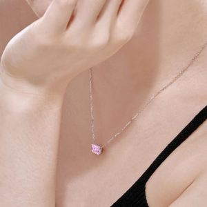 Collar con Colgante Rectangular de Plata de Ley S925 Dylam, Ajustable, Chapado en Rodio, con Circonita Cúbica 8A, Colorido, para Mujer - Product Image 4