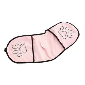 חיות מחמד כלב אמבט מגבת דו צדדי סופג סיבי כפפות חתול אספקת היגיינה כיס עיצוב רך קל משקל קטיפה ניקוי מגבת