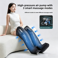 Masseur de jambes intelligent RS avec chaleur, télécommande, compression d'air, pressothérapie, bottes de récupération sportive, électriques, sans fil, pour pieds et mollets