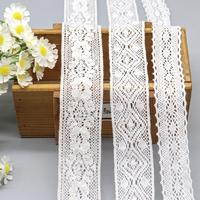 Ruban en dentelle de coton 100% personnalisé, dentelle de fleurs de designer, ruban en dentelle crocheté, robe de mariée