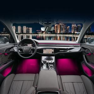 Accessoires de voiture personnalisés OEM décoration <span class=keywords><strong>intérieure</strong></span> 12V RVB LED lampe d'ambiance pour <span class=keywords><strong>porte</strong></span> de voiture pour Audi A8 2019-2023 - Product Image 1
