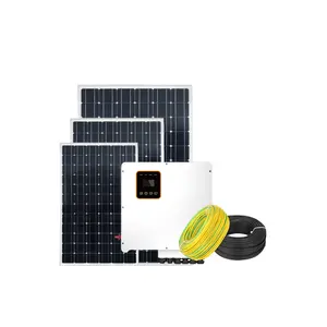 Sistem penyimpanan energi surya, lengkap 20kW 30kW 50kW 100kW 150kW 1MW 3 fase Off On Grid kekuatan surya hibrida