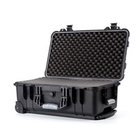 Mallette à outils étanche en PP noir à vendre Mallette rigide OEM avec roues pour le stockage en vol avec insert en mousse EVA