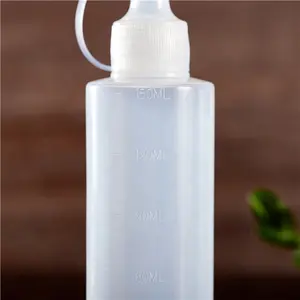 Hot Sale 50ml 100ml LDPE Plastic Cosmetic Squeeze Color Dye Bottle For Hair Oil With Tip Off Cap