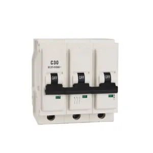 เบรกเกอร์แผงวงจรมินิเบรกเกอร์สีขาว C60n 100a 1P 2P 3P 4P Ac 110V 220V