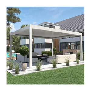 <span class=keywords><strong>Cortinas</strong></span> impermeables <span class=keywords><strong>de</strong></span> fibra <span class=keywords><strong>de</strong></span> vidrio para exteriores, pérgola <span class=keywords><strong>de</strong></span> lujo a prueba <span class=keywords><strong>de</strong></span> fuego para terraza - Product Image 4