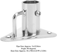 Base triangulaire de 1 pouce en acier inoxydable de qualité marine 304 pour poteau de balustrade, neuf