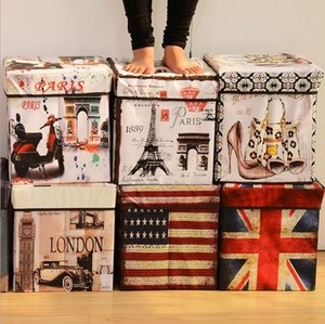 Caja de almacenamiento plegable de tela no tejida portátil para niños, caja de almacenamiento con tapa - Product Image 2