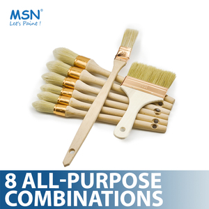 MSN-PB-003 Haute Qualité 100% Filament Synthétique France EUROPE Marché Manche En Bois Rond Angle <span class=keywords><strong>Plat</strong></span> <span class=keywords><strong>Radiateur</strong></span> Pinceau - Product Image 2