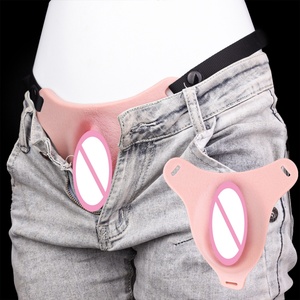 FAAK Wearable Pussy Pants Male Penis Harness Strapon Pussy Realistic Clit Vagina Patch Sex <b>Toys</b> Strapon Pussy <b>for</b> <b>Men</b> - Product Image 1