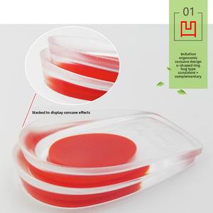 Al por mayor 1 par de plantillas de gel de silicona para hombres y mujeres, para alivio del dolor de espolones calcáneos, tratamiento de almohadillas para pies, absorción de impactos, masajeador y cuidado de pies tipo spa - Product Image 2