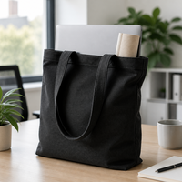 Sac de plage réutilisable en toile de coton beige uni personnalisable avec larges sangles pour les vacances d'été en station balnéaire - Vente en gros