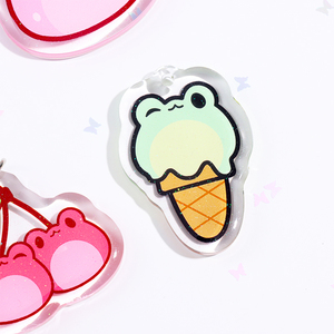 Vigreat chất lượng tốt nhất nhựa in quyến rũ điện thoại với long lanh Epoxy Anime trong suốt tùy chỉnh Keychain Acrylic - Product Image 2