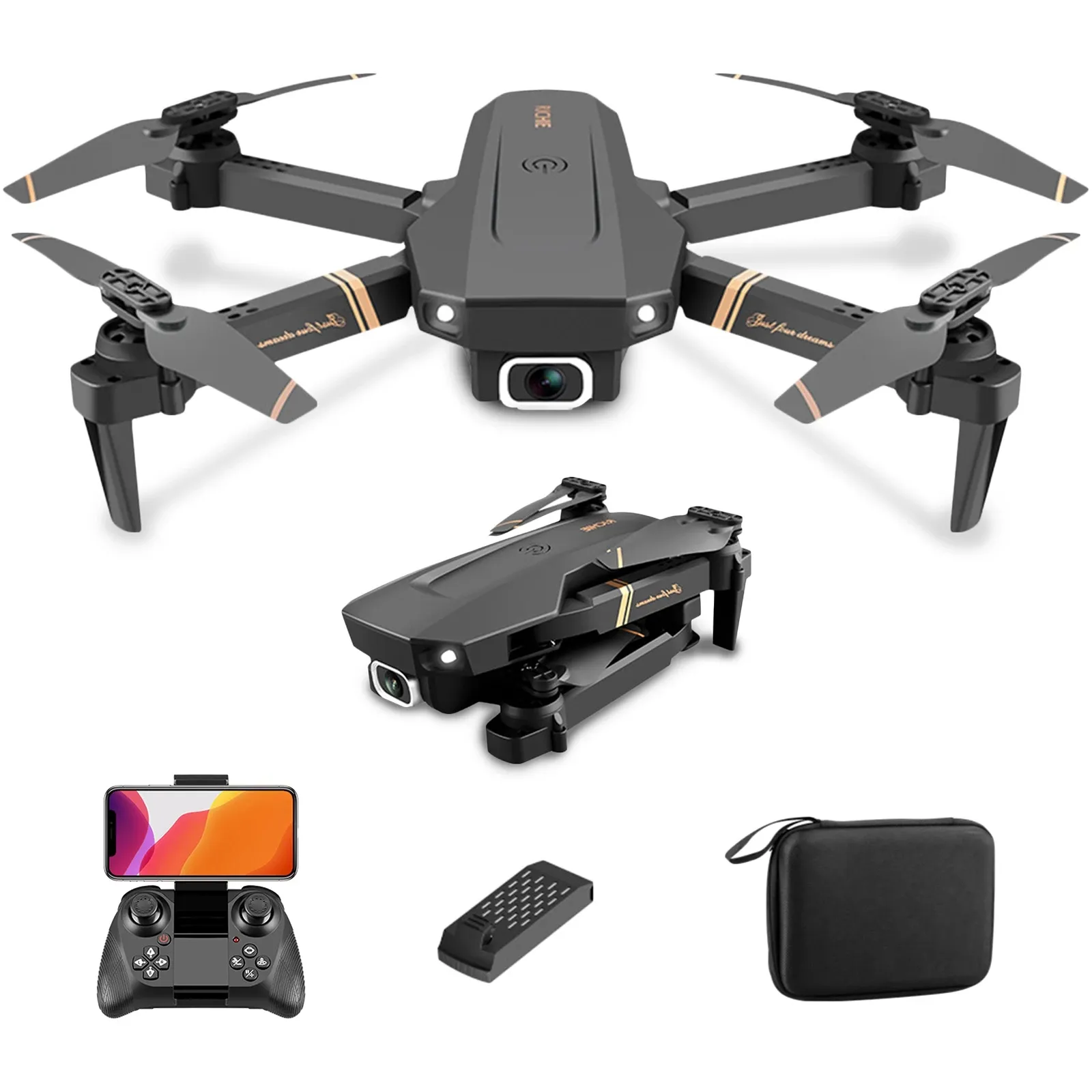 Factory Super Quality RC Drone Mini 4K HD Dual Camera Wifi FPV Quadcopter Video Real-Time Transmission Helicopter Toys