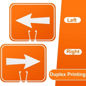 Cono de tráfico reflectante de alta intensidad, 6 uds., cono de tráfico, advertencia superior, flechas reversibles, señales direccionales - Product Image 4