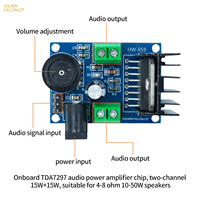 TDA7297 Güç Amplifikatörü Modülü Ses Amplifikatörü Çift Kanallı Kart 10-50W DC 6-18V Amplifikatör Kartı