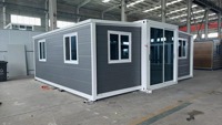 Maison conteneur extensible de 20 pieds, installation rapide, maison conteneur pliable en kit, vente en gros, logement pour travailleurs