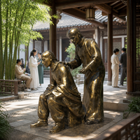 Statue médicale en résine, fibre de verre et bronze des dix meilleurs médecins célèbres pour l'affichage de la thérapie par acupuncture et ventouses