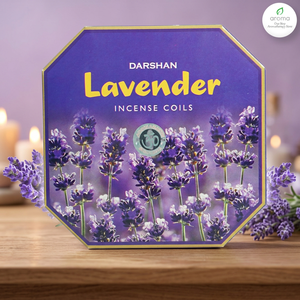 Encens en spirale Darshan à la lavande, aromathérapie, encens indien en papier, utilisation toute saison, 24 heures - Product Image 3