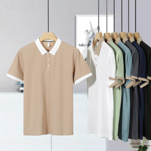 Polos à manches courtes personnalisés pour hommes et femmes 190g Coton Polyester Design décontracté imprimé avec fonction anti-rides Taille XL Golf - Product Image 1