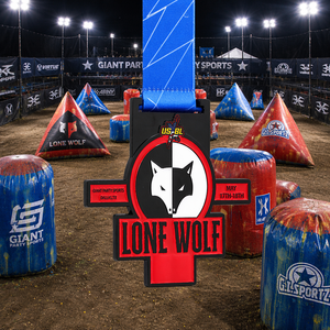Medaglia Personalizzata Professionale per Paintball in Lega di Zinco Placcata Nera con Smalto, Lupo Solitario, Premio Commemorativo per Tornei Sportivi - Product Image 1