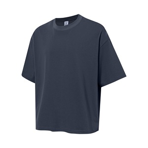 T-shirt da uomo oversize boxy 240gsm, pesanti, personalizzabili con logo, stampa DTG, in cotone, neutre - Product Image 5