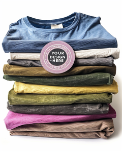 T-shirt ample en coton 100% de haute qualité, logo personnalisé, tricot uni, imprimé numérique, streetwear, délavé à l'acide, style boxy - Product Image 1