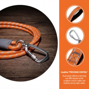 Ensemble <span class=keywords><strong>collier</strong></span> et laisse pour <span class=keywords><strong>chien</strong></span> en PVC gaufré imperméable, résistant à la déchirure, flexible, anti-emmêlement, avec clip pivotant à 360° pour l'entraînement - Product Image 3