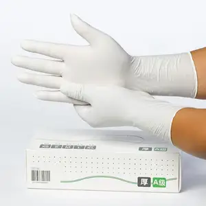 Guantes de nitrilo blancos desechables, sin polvo, venta al por mayor de fabricantes