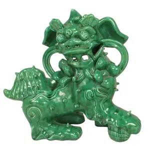 Japanese Ceramic Outdoor Decorative Foo Dogs Statues