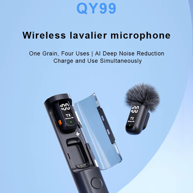 Hot Wireless Lavalier Microphone Magnetic Clip Mini Mic Noise Cancelling 48H for iPhone Android Vlog TikTok OEM