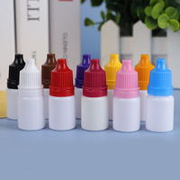 Bouteilles compte-gouttes en plastique PE blanc anti-lumière de 5/10/20/30 ml en gros, en stock, avec bouchon interne et embout pointu