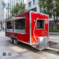 Remorque de restauration rapide de chariot de camion de nourriture mobile commerciale de 13ft pour le fourgon de concession de rue du casse-croûte 220v