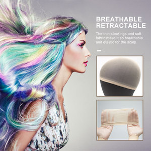 Gloway-herramientas de estilismo de cabello para mujer, gorro de peluca, Material de nailon negro ventilado para hacer pelucas - Product Image 6