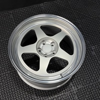 Nueva Llanta Forjada de 5 Radios con Borde Pulido Estilo Deep Dish 5x4.5 5x5 5x5.5 17 18 19 20 21 Personalizada Universal para Coches de Pasajeros