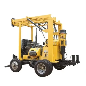 Trailer mounted spindle hydraulic portable water well drilling rig for sale